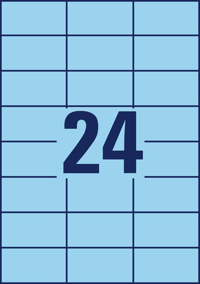 Kopieretiketten ZWF 70 x 37 mm, blau, Art.-Nr. 3449ZWF - Paterno B2B-Shop