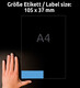 Kopieretiketten ZWF 105 x 37 mm, blau, Art.-Nr. 3453ZWF - Paterno B2B-Shop