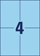 Kopieretiketten ZWF 105 x 148 mm, blau, Art.-Nr. 3457ZWF - Paterno B2B-Shop