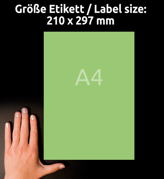 Kopieretiketten ZWF 210 x 297 mm, grün, Art.-Nr. 3472ZWF - Paterno B2B-Shop