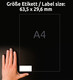 Adressetiketten ZWF 63,5 x 29,6 mm, Art.-Nr. J4792-25 - Paterno B2B-Shop
