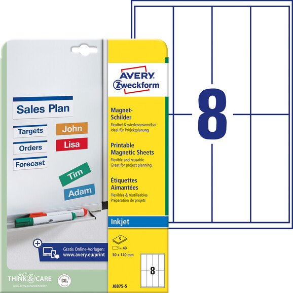 Magnet-SchilderIJ- f.Metallregale, Art.-Nr. J8875ZWF - Paterno B2B-Shop