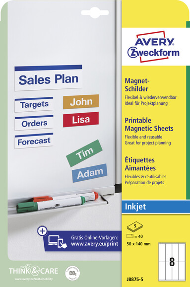 Magnet-SchilderIJ- f.Metallregale, Art.-Nr. J8875ZWF - Paterno B2B-Shop