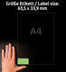 Etiketten ZWF 63,5 x 33,9 mm, grün, Art.-Nr. L6033-20 - Paterno B2B-Shop
