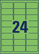 Etiketten ZWF 63,5 x 33,9 mm, grün, Art.-Nr. L6033-20 - Paterno B2B-Shop