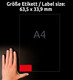 Etiketten ZWF, 63,5 x 33,9 mm, rot, Art.-Nr. L6034-20 - Paterno B2B-Shop