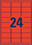 Etiketten ZWF, 63,5 x 33,9 mm, rot, Art.-Nr. L6034-20 - Paterno B2B-Shop