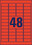 Etiketten ZWF 45,7 x 21,2 mm rot, Art.-Nr. L6038-20 - Paterno B2B-Shop