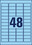 Etiketten ZWF 45,7 x 21,2 mm blau, Art.-Nr. L6039-20 - Paterno B2B-Shop