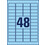 Etiketten ZWF 45,7 x 21,2 mm blau, Art.-Nr. L6039-20 - Paterno B2B-Shop