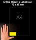 Wetterfeste Etiketten 70x37mm gelb, Art.-Nr. L6131-20 - Paterno B2B-Shop Wetterfeste Etiketten 70x37mm gelb, Art.-Nr. L6131-20 - Paterno B2B-Shop