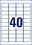 Etiketten ZWF 63,5x33,9mm Laser 480 St, Art.-Nr. L6141-20ZWF - Paterno B2B-Shop