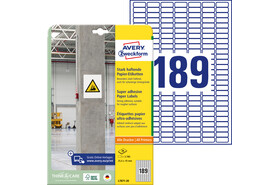 Etiketten ZWF 25,4x10mm, stark haftend, Art.-Nr. L7871-20 - Paterno B2B-Shop