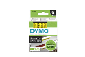 Beschriftungsband Dymo 19mmx7m schwarz gelb, Art.-Nr. 00458-SWGE - Paterno B2B-Shop