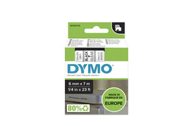 Beschriftungsband Dymo 6mmx7m schwarz auf clear, Art.-Nr. 43610 - Paterno B2B-Shop