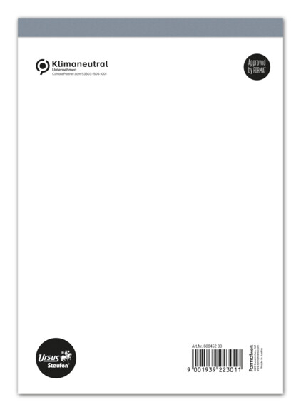 Notizblock Ursus A5 48 Bl. glatt ohne Deckblatt, Art.-Nr. 608452-00 - Paterno B2B-Shop