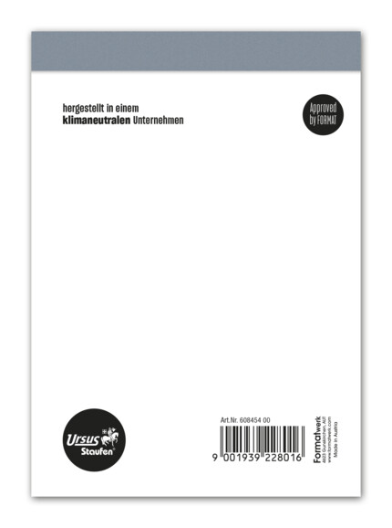 Notizblock Ursus A6 48 Bl. glatt ohne Deckblatt, Art.-Nr. 608454-00 - Paterno B2B-Shop