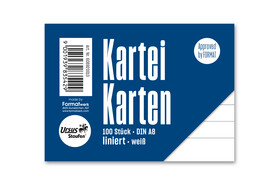 Karteikarten Ursus A8 quer liniert weiss, Art.-Nr. 094076000 - Paterno B2B-Shop