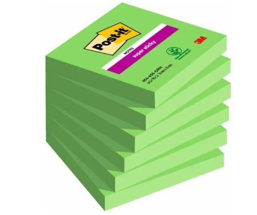 Haftnotizen 76x76mm Super Sticky spargelgrün, Art.-Nr. 654-6SS-SPGN - Paterno B2B-Shop