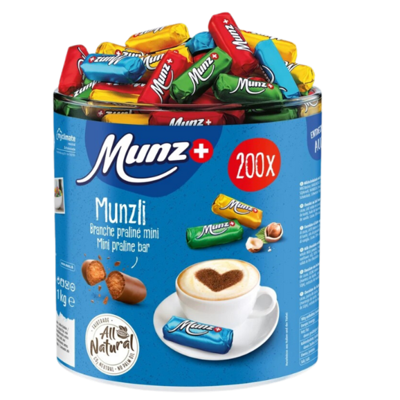 Munzli Mini-Praline mit Pralinefüllung 1 Kilo, Art.-Nr. 01240 - Paterno Shop