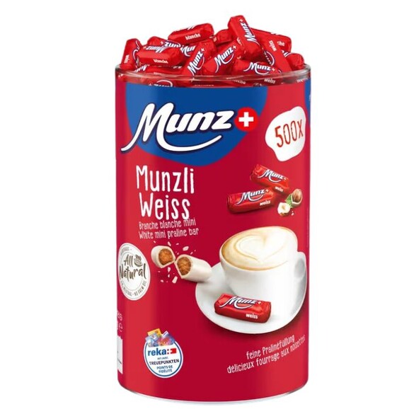 Munzli Mini-Praline mit Pralinefüllung 2,5 Kilo Weiss, Art.-Nr. 02246 - Paterno B2B-Shop