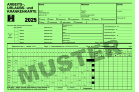 Arbeits- und Urlaubskarten 2025, Art.-Nr. AUK2025 - Paterno B2B-Shop