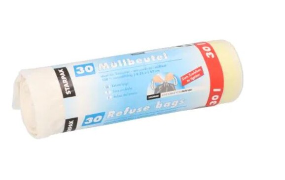 Mülleimer-Säcke 30 Liter 600x530mm weiss, Art.-Nr. 5053 - Paterno B2B-Shop