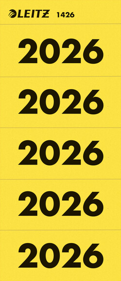 Jahresschilder 2026 für Leitz gelb, Art.-Nr. 1426-00-15 - Paterno B2B-Shop