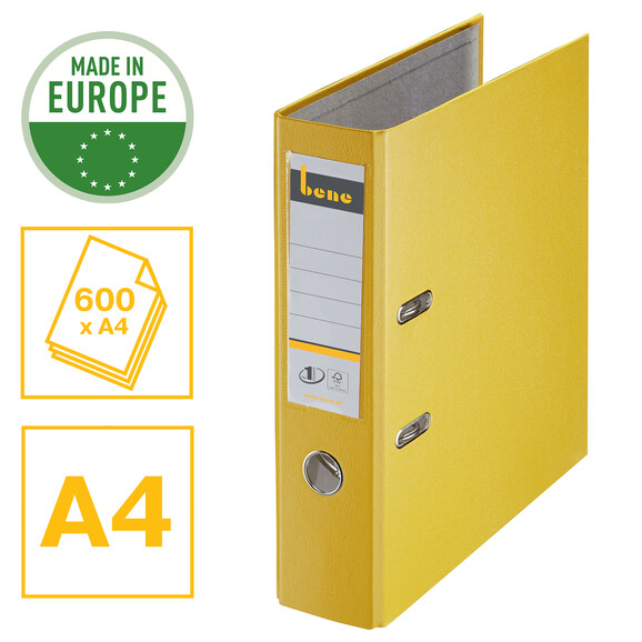 Ordner Bene Standard breit gelb, Art.-Nr. 291400-GE - Paterno B2B-Shop