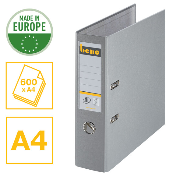 Ordner Bene Standard breit grau, Art.-Nr. 291400-GR - Paterno B2B-Shop