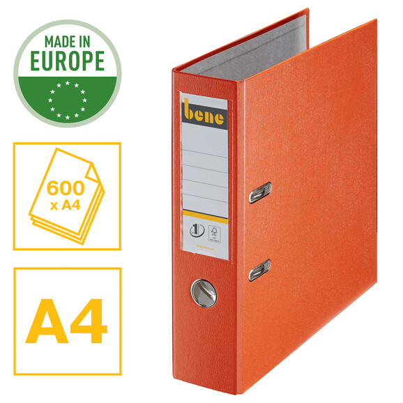 Ordner Bene Standard breit orange, Art.-Nr. 291400-OR - Paterno B2B-Shop
