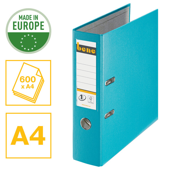 Ordner Bene Standard breit türkis, Art.-Nr. 291400-TUE - Paterno B2B-Shop