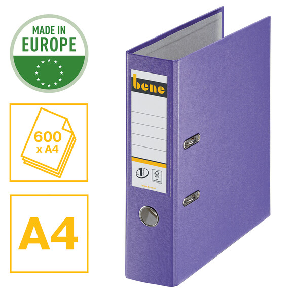 Ordner Bene Standard breit violett, Art.-Nr. 291400-VI - Paterno B2B-Shop
