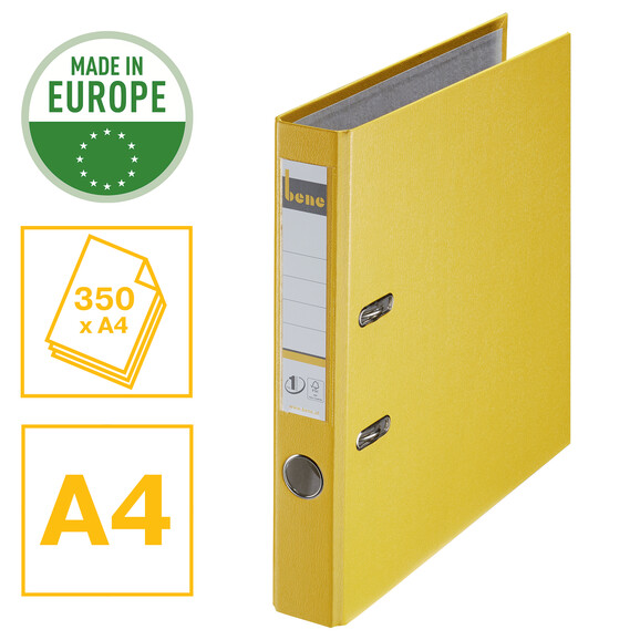 Ordner Bene Standard schmal gelb, Art.-Nr. 291600-GE - Paterno B2B-Shop