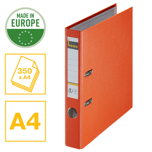 Ordner Bene Standard schmal orange, Art.-Nr. 291600-OR - Paterno B2B-Shop