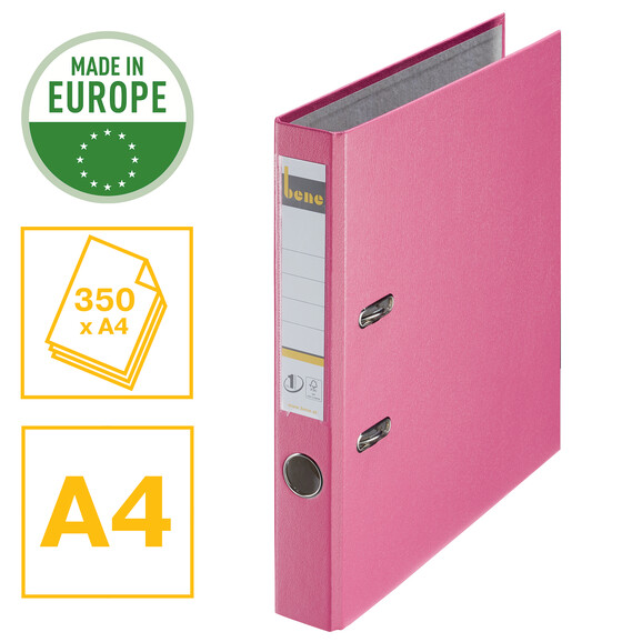 Ordner Bene Standard schmal rosa, Art.-Nr. 291600-RS - Paterno B2B-Shop