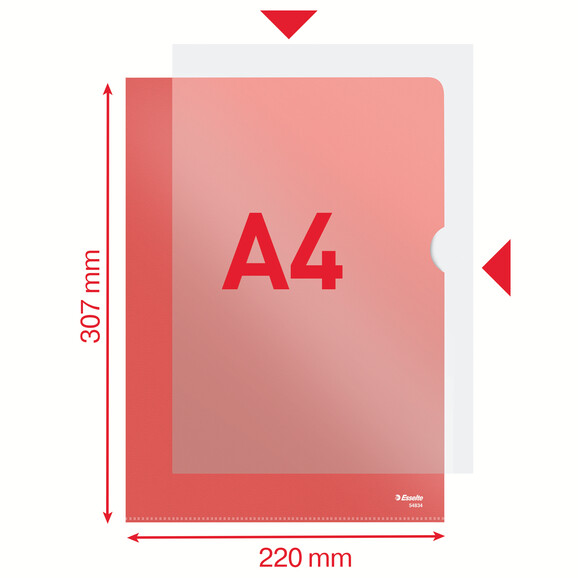 Aktenhüllen Esselte A4 115 my rot, Art.-Nr. 548-RT - Paterno B2B-Shop