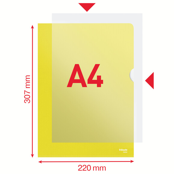 Aktenhüllen Esselte A4 115 my gelb, Art.-Nr. 548-GE - Paterno B2B-Shop