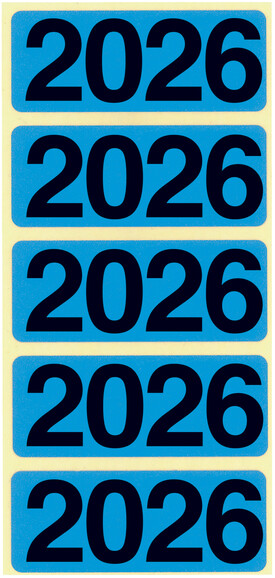 Jahresschilder Bene 2026 blau, Art.-Nr. 92026 - Paterno B2B-Shop