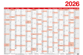 Jahresplaner Leykam 70x100 cm, Art.-Nr. KA70100 - Paterno B2B-Shop