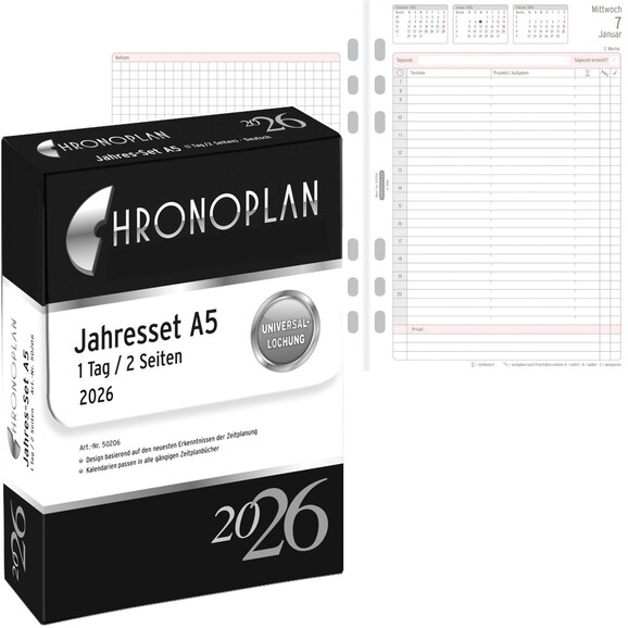 Kalendereinlage Chronoplan Jahres-Set A5, Art.-Nr. 5020J - Paterno B2B-Shop Kalendereinlage Chronoplan Jahres-Set A5, Art.-Nr. 5020J - Paterno B2B-Shop