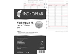 Kalendereinlage Chronoplan Wochenplan A5, Art.-Nr. 5023J - Paterno B2B-Shop