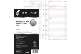 Kalendereinlage Chronoplan Midi Wochenplan, Art.-Nr. 5025J - Paterno B2B-Shop