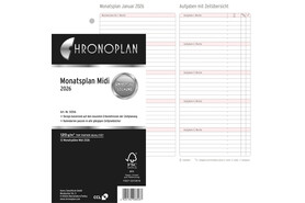 Kalendereinlage Chronoplan Midi Monatsplan, Art.-Nr. 5051J - Paterno B2B-Shop