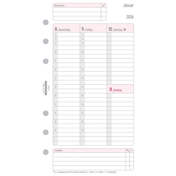 Kalendereinlage Chronoplan Midi Wochenplan, Art.-Nr. 5054J - Paterno B2B-Shop Kalendereinlage Chronoplan Midi Wochenplan, Art.-Nr. 5054J - Paterno B2B-Shop