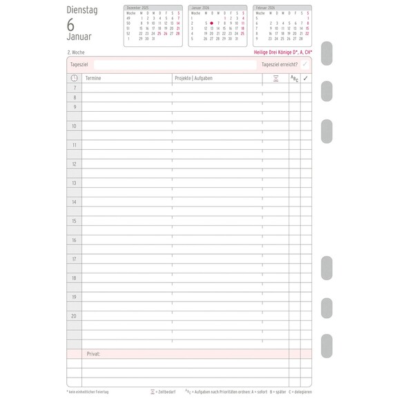 Kalendereinlage Chronoplan Tagesplan A5, Art.-Nr. 5022J - Paterno B2B-Shop Kalendereinlage Chronoplan Tagesplan A5, Art.-Nr. 5022J - Paterno B2B-Shop