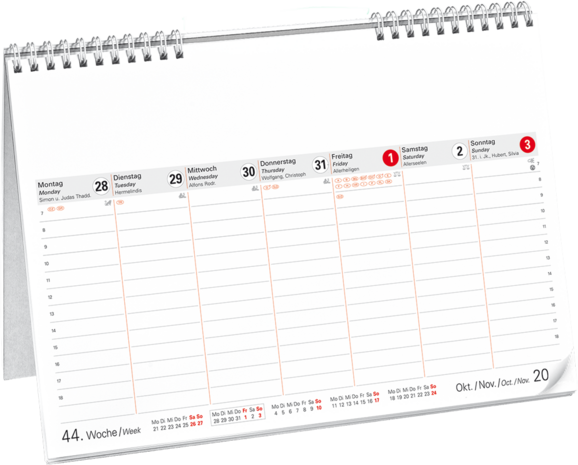 Stehkalender Leykam Table Gross Plus 2026, Art.-Nr. KA107 - Paterno B2B-Shop