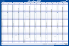 Jahresplaner 2027 vertikal 60x90cm DE-AT aufgerollt, Art.-Nr. 7-422221 - Paterno B2B-Shop