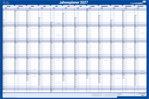 Jahresplaner Legamaster 90x60 cm 2027, Art.-Nr. 7-422121 - Paterno B2B-Shop