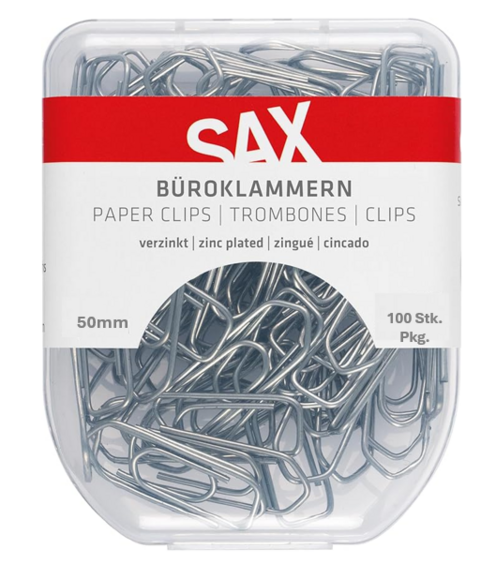 Büroklammern Sax 50mm verzinkt, Art.-Nr. SERVO4 - Paterno B2B-Shop